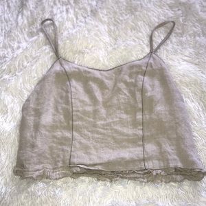 Gray Vintage Crop Top